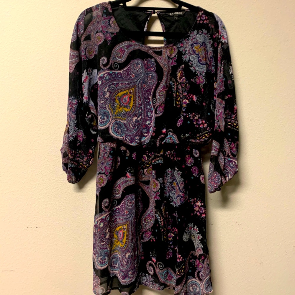 Express Mini Silhouette Dress - Paisley